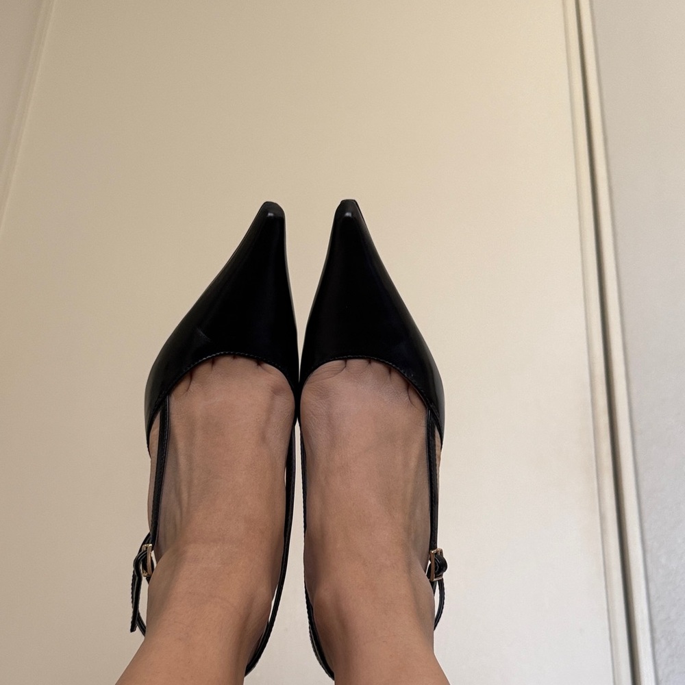 Elegant Black Slingback Heels